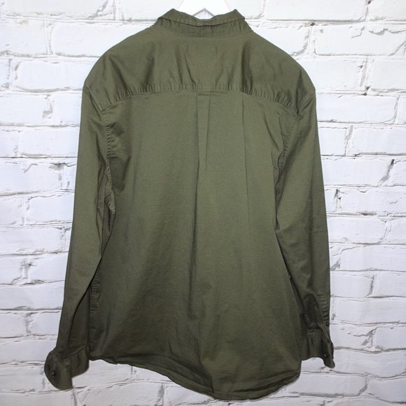 Windriver Olive Green Modern Fit Button Shirt - Picture 2 of 4